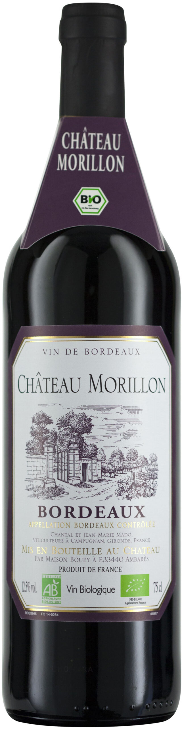 AOC, Weine Château Bio - Bordeaux Schenk Morillon,